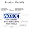 Signmission Truck Drivers Must Remain With Their Vehicle OSHA Notice Sign, Aluminum, 10in W x 7in L, 2PK OS-2PACK-NS-A-710-L-16760 - alternate 4